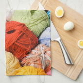 Colorful Balls van Yarn Theedoek (Quarter Fold)