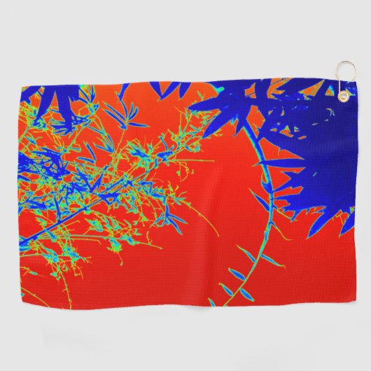 Colorful Bamboo Wave Golfhanddoek (Horizontaal)