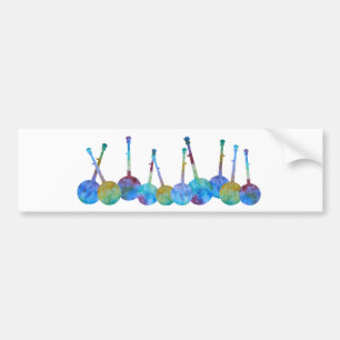 Colorful Banjo String Bumpersticker