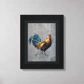 Colorful Bantam Rooster Canvas Afdruk (Voorkant)