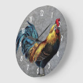 Colorful Bantam Rooster Grote Klok (Hoek)