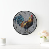 Colorful Bantam Rooster Grote Klok (Huis)