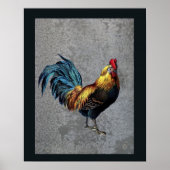 Colorful Bantam Rooster Poster (Voorkant)