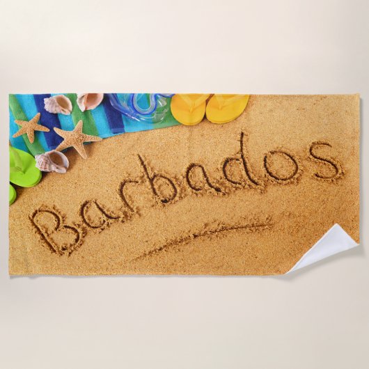 Colorful Barbados Summer Beach Towel Strandlaken (Voorkant)