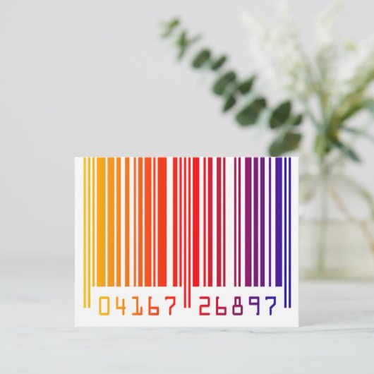 Colorful Barcode-Briefkaart Briefkaart (Staand voorkant)