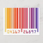 Colorful Barcode-Briefkaart Briefkaart (Voorkant)