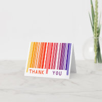 Colorful Barcode Dank je wel