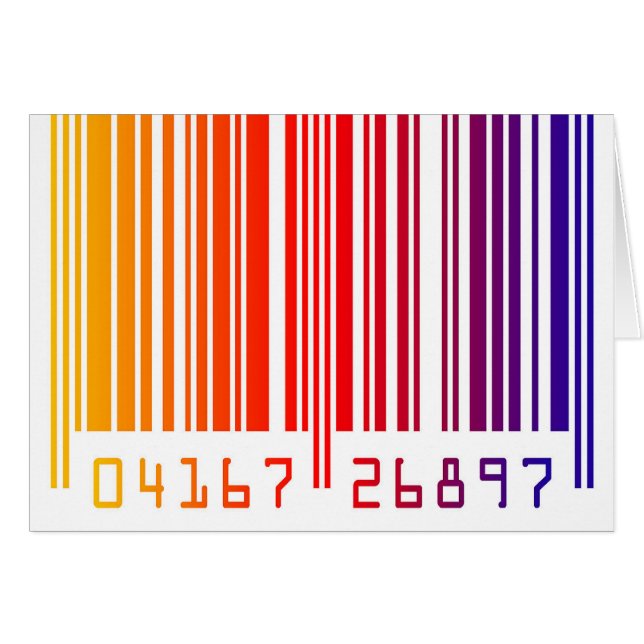 Colorful Barcode Note Kaart (Voorkant Horizontaal)