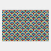 Colorful Bargello Embroidery Boho Chic Pattern Inpakpapier Vel (Voorkant)