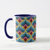 Colorful Bargello Embroidery Boho Chic Pattern Mok (Links)