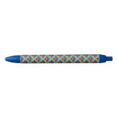Colorful Bargello Embroidery Boho Chic Pattern Zwarte Inkt Pen (Voorkant)