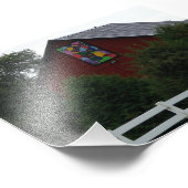 Colorful Barn Quilt Foto Afdruk (Hoek)