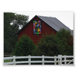 Colorful Barn Quilt Foto Afdruk