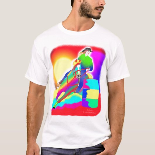 Colorful Barrel Racer T-shirt (Voorkant)