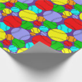 Colorful Baseball Patroon Cadeaupapier (Hoek)