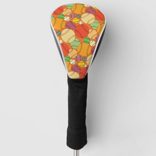 Colorful Baseball Patroon Golfheadcover (Voorkant)