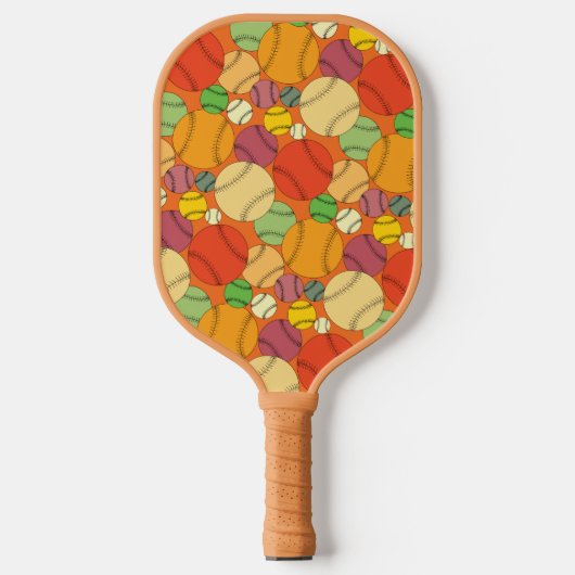 Colorful Baseball Patroon Pickleball Paddle (Voorkant)