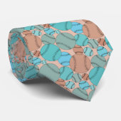 Colorful Baseball Patroon Stropdas (Opgerold)