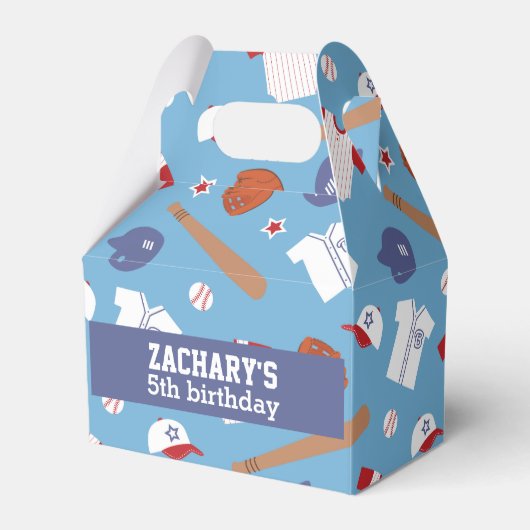 Colorful Baseball Theme Party Bedankdoosjes (Voorkant Zijde)