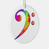Colorful Bass Clef Keramisch Ornament (Rechts)