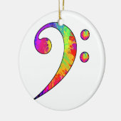 Colorful Bass Clef Keramisch Ornament (Links)