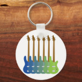 Colorful Bass Guiters Sleutelhanger (Voorkant)