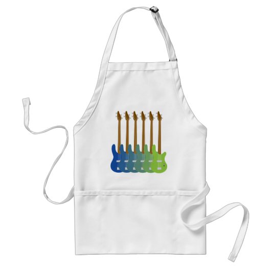 Colorful Bass Guiters Standaard Schort (Voorkant)