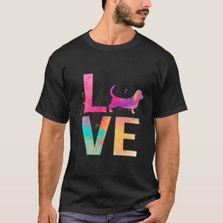 Colorful Basset Hound Dog Mam Gifts Basset Hound T-shirt