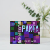 Colorful Bat Mitzvah Bar Mitzvah, partij Kaart (Staand voorkant)