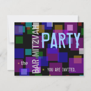 Colorful Bat Mitzvah Bar Mitzvah, partij Kaart