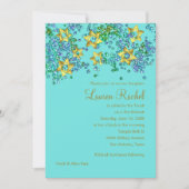 Colorful Bat Mitzvah Gold Star Confetti Kaart (Voorkant)