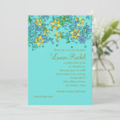 Colorful Bat Mitzvah Gold Star Confetti Kaart (Staand voorkant)