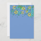 Colorful Bat Mitzvah Gold Star Confetti Kaart (Achterkant)