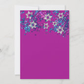 Colorful Bat Mitzvah Silver Star Confetti Kaart (Achterkant)