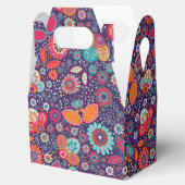 Colorful Batik Illustration Natuur Floral Pattern Bedankdoosjes (Geopend)