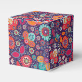 Colorful Batik Illustration Natuur Floral Pattern Bedankdoosjes (Voorkant Zijde)