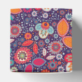 Colorful Batik Illustration Natuur Floral Pattern Bedankdoosjes (Bovenkant)