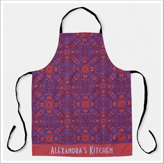 Colorful Batik Red & Purple Abstract Schort