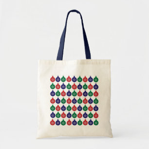 Colorful Bauble Pattern Kerstmis Tote Bag