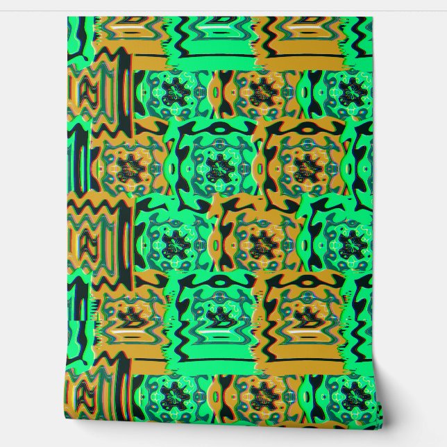 Colorful Bauhaus Geometric Pattern  Behang (Afrollen)