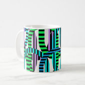 Colorful Bauhaus Geometric Pattern Koffiemok (Voorkant links)
