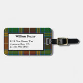 Colorful Baxter Tartan Pset Bagagelabel (Voorkant horizontaal)