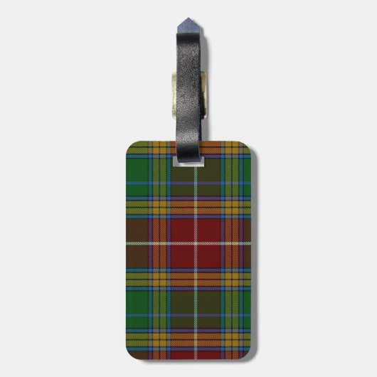 Colorful Baxter Tartan Pset Bagagelabel (Achterkant verticaal)