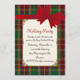 Colorful Baxter Tartan Pset Custom Holiday Party Kaart