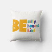 Colorful Be Gekke Honest Kind Inspirerend Kussen (Achterkant)