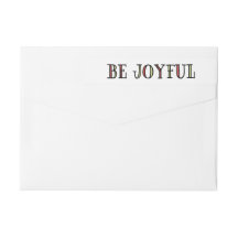 Colorful Be Joyful Holiday Labels