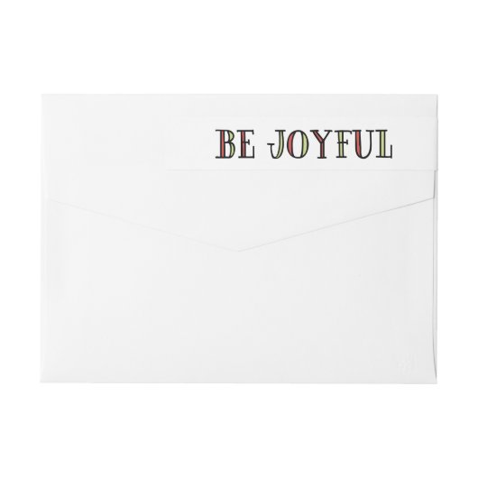 Colorful Be Joyful Holiday Labels (Achterkant)