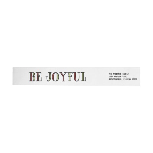Colorful Be Joyful Holiday Labels (Individueel)