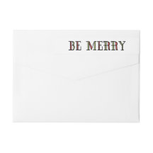 Colorful Be Merry Holiday Labels