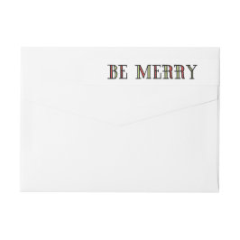 Colorful Be Merry Holiday Labels